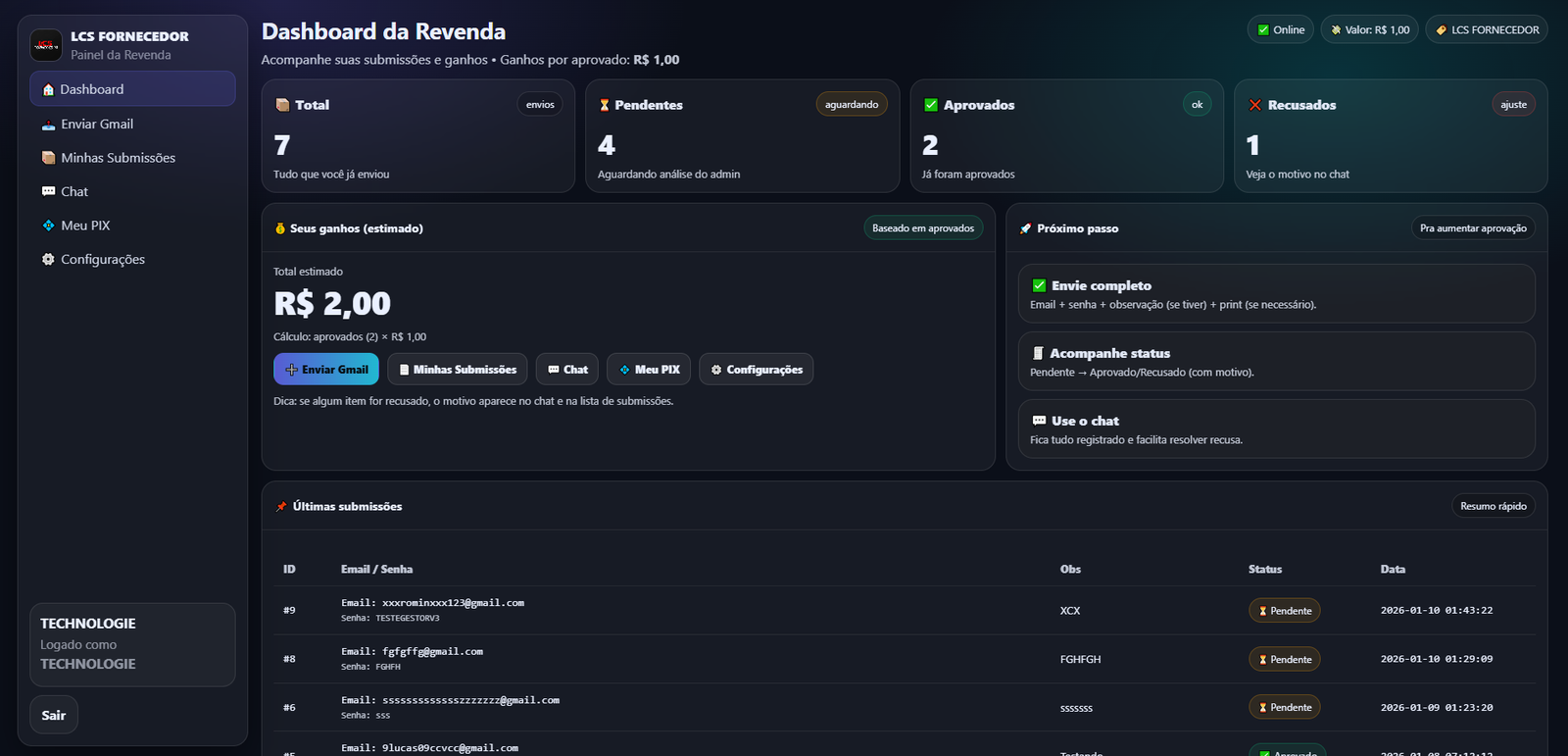 🧑‍💼 Revenda • Dashboard