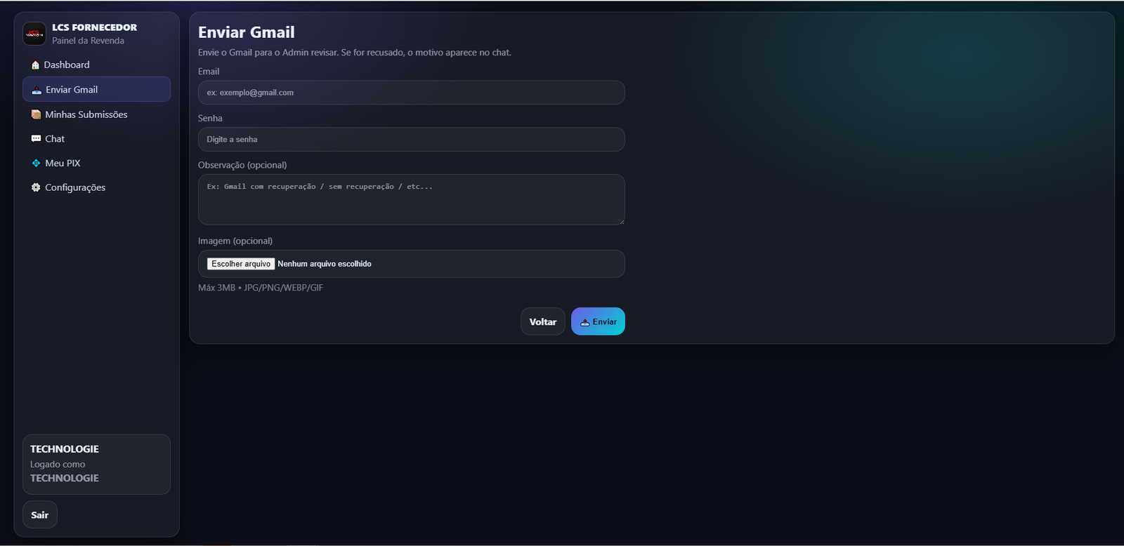 ✉️ Revenda • Enviar Gmail